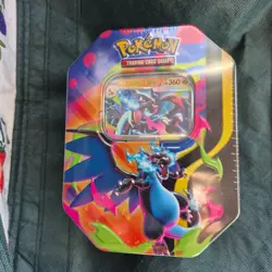 Sealed Pokemon TCG Mega Charizard X EX Tin 4 Booster Packs & Charizard Promo - Image 1