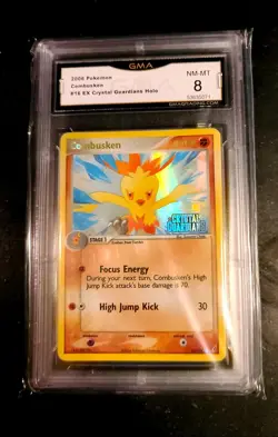 Combusken Crystal Guardians Stamped Reverse Holo Rare Pokemon Card 16/100 GMA 8 - Image 1
