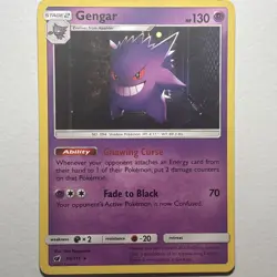 Pokemon TCG Gengar SM-Crimson Invasion 38/111 English Holo Rare Stage 2 MP - Image 1