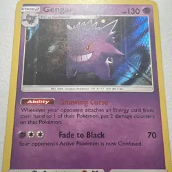 Pokemon TCG Gengar SM-Crimson Invasion 38/111 English Holo Rare Stage 2 MP - Image 2