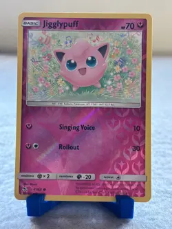 Jigglypuff 41/68 Common Hidden Fates Pokemon Reverse Holo Near Mint - Image 1