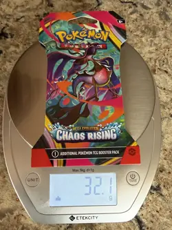 HEAVY! GOD PACKUU SIRUU 32.1g Chaos Rising Pokemon TCG Sleeved Booster (SEALED) - Image 1