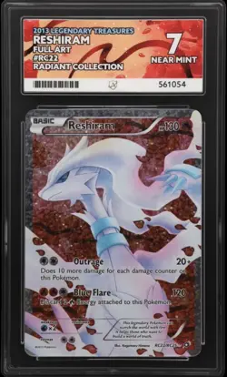 Pokemon Reshiram RC22/RC25 Full Art Legendary Treasures ACE 7 - Image 1