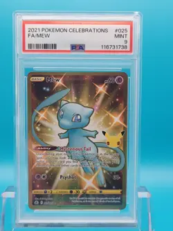 2021 Pokemon Celebrations Full Art #25 MEW Gold: PSA 9 - Image 1