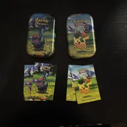 Pokemon Ascended Hero’s Mini Tin (Tin and Stickers Only) Lot of 2 - Image 2