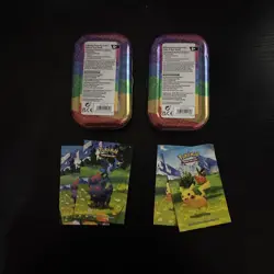 Pokemon Ascended Hero’s Mini Tin (Tin and Stickers Only) Lot of 2 - Image 3