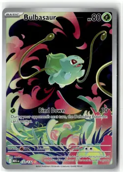 Bulbasaur 133/132 Near Mint Holo Mega Evolution Illustration Rare Pokemon - Image 1