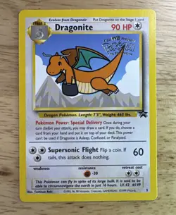 Dragonite 5 Black Star Promo Pokemon Movie WB Stamp - Image 2