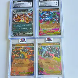CGC 10 Gem Mint Lot 4 Pokemon Charizard ex/Mega Charizard X/Y ex Holo JP - Image 1
