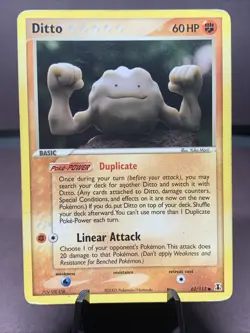 Pokemon TCG Ditto (Geodude) 62/113 EX Delta Species Rare Non Holo MP - Image 1