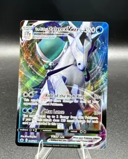 Ice Rider Calyrex VMAX 046/198 Holo VMAX Rare Chilling Reign Pokemon - Image 1