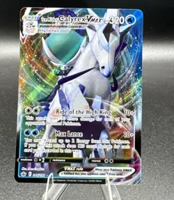 Ice Rider Calyrex VMAX 046/198 Holo VMAX Rare Chilling Reign Pokemon - Image 3