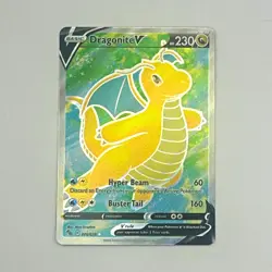 Pokemon TCG Dragonite V (Full Art) 076/078 Pokemon GO Holo Ultra Rare 230 HP - Image 1
