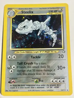Steelix 15/111 Neo Genesis Holo Rare Near Mint NM Pokemon WOTC Vintage - Image 1