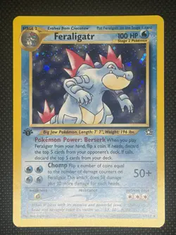 The Pokemon Company Pokemon TCG Feraligatr 1st Ed Holo Rare 5/111 100 HP Eng - Image 1