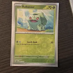 Pokemon TCG Bulbasaur Scarlet & Violet-151 001/165 Reverse Holo Common *151* - Image 1