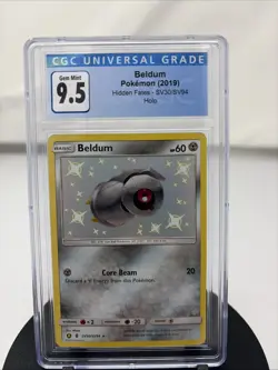 2019 Beldum SV30/SV94 Hidden Fates Shiny Vault Holo Pokemon CGC 9.5 - Image 1