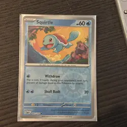 Pokemon Squirtle 007/165 Scarlet & Violet 151 Reverse Holo Pack Fresh - Image 1