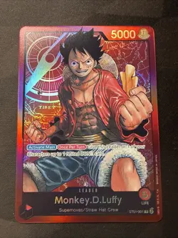 Monkey D Luffy ST01-001 2022 Foil Leader One Piece Card Game/Post - Image 1
