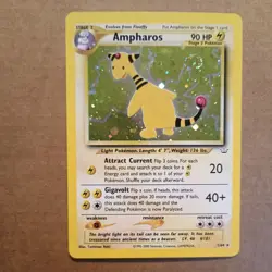 Pokemon TCG Ampharos 1/64 Neo Revelation Holo Rare LP Swirl - Image 1