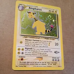 Pokemon TCG Ampharos 1/64 Neo Revelation Holo Rare LP Swirl - Image 2