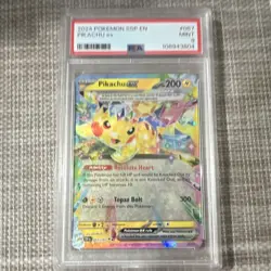 Pokemon TCG Pikachu ex 057/191 Sv08 Surging Sparks Double Rare Holo PSA 9 - Image 2