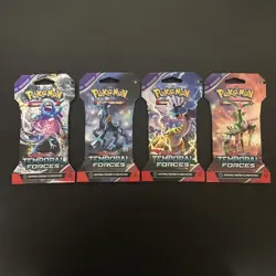 Pokemon TCG: Temperal Forces Sleeved Booster Art Set 4x New Factory Sealed - Image 1