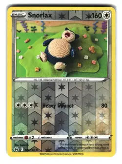 Snorlax Reverse Holo 109/159 Crown Zenith Pokemon Card - Image 1