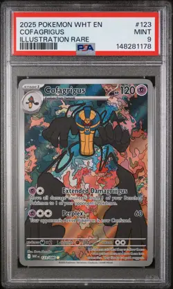 Cofagrigus Pokemon Wht En-White Flare 123 NM PSA 9 - Image 1