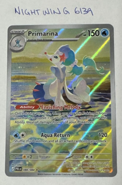 Primarina PBL IR Pitch Black 088 Illustration Rare Pokemon TCG NM - Image 1