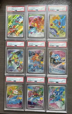 PSA 10 SEQUENTIAL SET Pokemon First Partner Illustration Series 1 Collection - Image 1