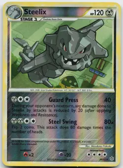 Steelix 24/95 Rare HGSS Unleashed Reverse Holo Near Mint - Image 1