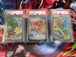 Pokemon First Partner Illus Coll Ser 1 Sequential PSA 10 Kanto Starters #037-039 - Image 1