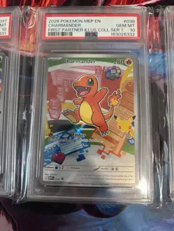 Pokemon First Partner Illus Coll Ser 1 Sequential PSA 10 Kanto Starters #037-039 - Image 3