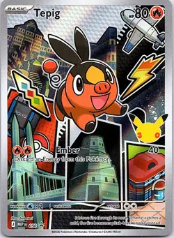 Tepig 050 Promo ME: Mega Evolution Promo Pokemon Holo Near Mint - Image 1