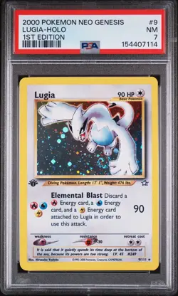 2000 POKEMON NEO GENESIS 1ST EDITION #9/111 LUGIA HOLO PSA 7 - Image 1