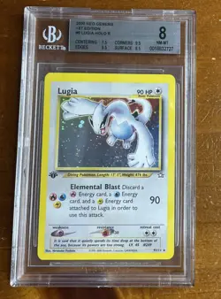 Pokemon BGS 8 NM-MT 1st Edition Holo Lugia 9/111 Neo Genesis - Image 1