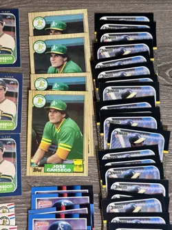 Jose Canseco Lot of 143 Baseball Card Collection-1986-1989-Includes Rookie Cards - Image 3