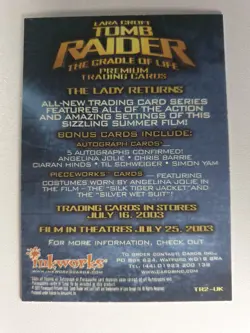 Dark Angel and Tomb Raider Promo Cards Jessica Alba Angelina Jolie - Image 5