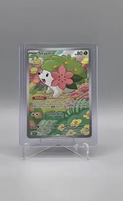 Pokemon TCG Shaymin 185/182 Destined Rivals Illustration Rare Holo Full Art - Image 1