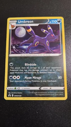 Pokemon Umbreon TCG SWSH129 Black Star Promo Holo Card - Image 1