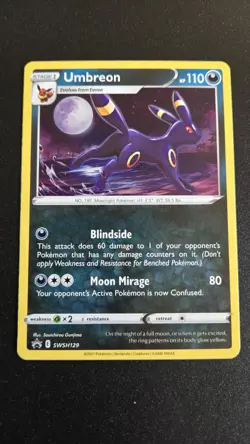 Pokemon Umbreon TCG SWSH129 Black Star Promo Holo Card - Image 3