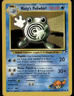 NM - Misty's Poliwhirl #053/132 | Uncommon | Gym Heroes - Image 1