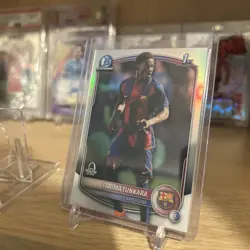 Ebrima Tunkara Topps Chrome UCC 2025/26 1st Bowman Rookie Card FC Barcelona - Image 2