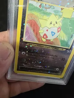 *Double Swirl* Togepi 2001 Pokemon Southern Islands Promo Holo PSA 7 #4 - Image 2