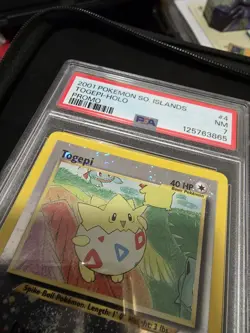 *Double Swirl* Togepi 2001 Pokemon Southern Islands Promo Holo PSA 7 #4 - Image 3