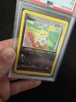 *Double Swirl* Togepi 2001 Pokemon Southern Islands Promo Holo PSA 7 #4 - Image 4