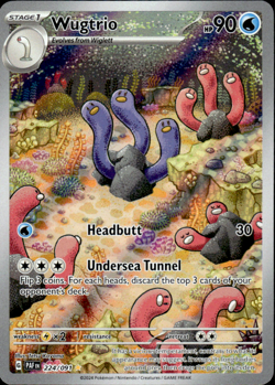 Pokemon TCG Wugtrio SV: Paldean Fates 224/091 Tetsu Kayama - Image 1