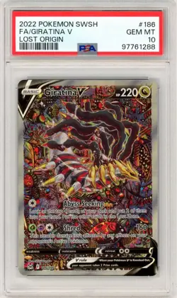 Giratina V 186/196 Alt Art / Full Art Lost Origin Pokemon GEM MINT PSA 10 - Image 1