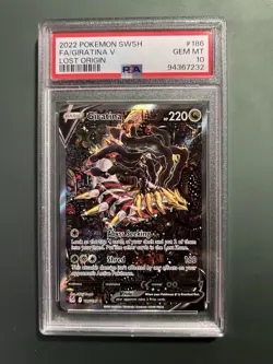 Pokemon 2022 Giratina V 186/196 Alt Art Lost Origin Secret Rare GEM MINT PSA 10 - Image 1